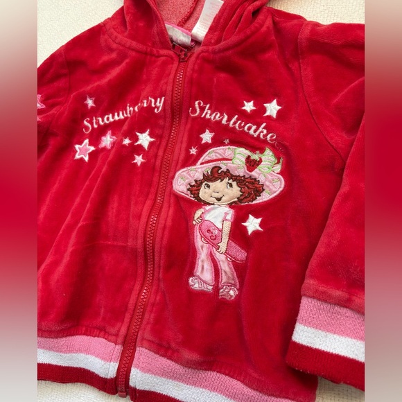 Vintage Strawberry Shortcake Velour Tracksuit Set SS Active Toddler 3T - Picture 2 of 14